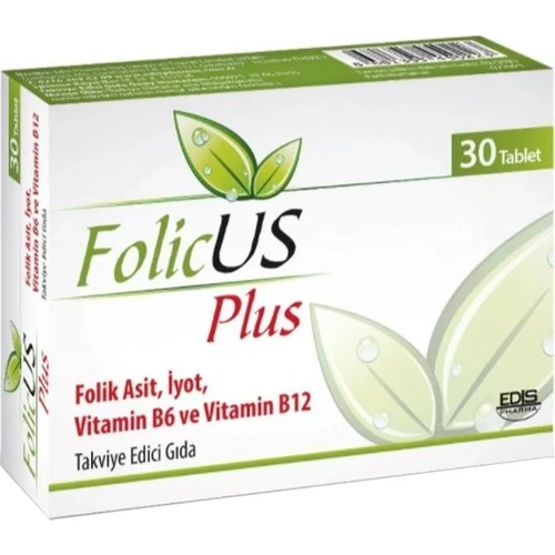 Edis Pharma Folicus Plus Folik Asit 30 Tablet ürün görseli 1