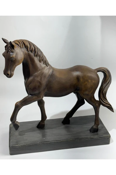 gemsartdeco FENGSHUİ AT YILI 2026 STANTLI AT HEYKELİ BÜYÜK BOY ürün görseli 1