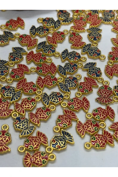 gemsartdeco Fengshui Başarı Refah Sembolü Koi Balığı Kolye Ucu Charm ürün görseli 1