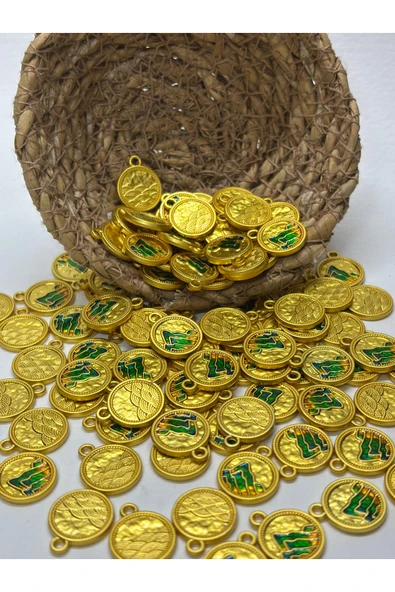 gemsartdeco Fengshui Huzur Refah Gold Kolye Ucu ürün görseli 1