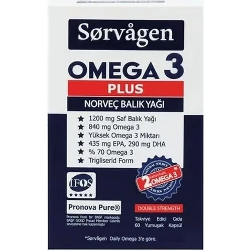 Sorvagen Omega 3 Plus Norveç Balık Yağı 60 Kapsül ürün görseli 1