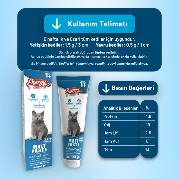 Yetişkin Kedi Malt Paste 100 g - 48 Adet - Resim 3