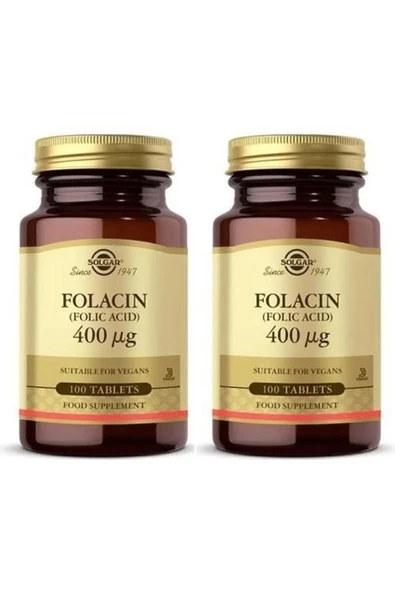 Solgar Folic Acid 400 Mcg 100 Tablet 2 Adet ürün görseli 1