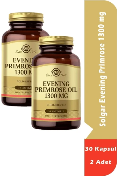 Solgar Evening Primrose 1300 Mg 30 Kapsül 2 Adet ürün görseli 1