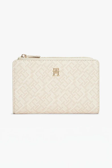 Tommy Hilfiger   TH ICON BIFOLD WALLET MONOPLAY Kadın Bej Cüzdan - AW0AW18594 ürün görseli 1