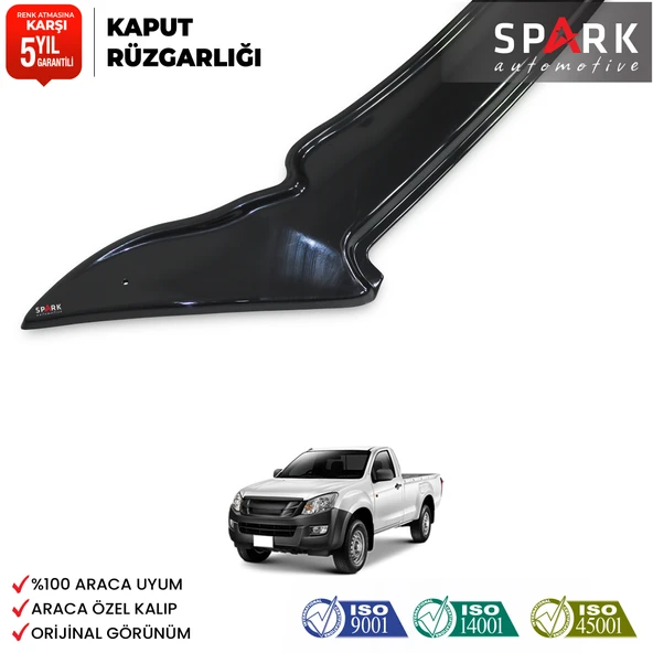 Isuzu D-Max 2012-2017 Yıl Aralığı Uyumlu Kaput Rüzgarlığı 3mm ürün görseli 1