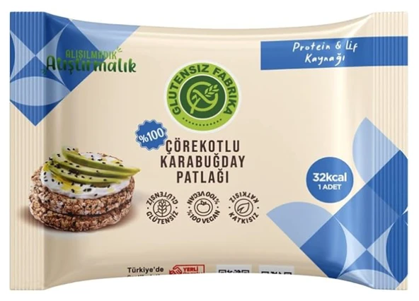 Glütensiz Fabrika Çörekotlu Karabuğday Patlağı 24 g ürün görseli 1