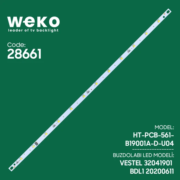 Weko BDL1 Vestel Uyumlu Buzdolabı İç Aydınlatma LED Kartı 12 Çipli Yüksek Verimli ürün görseli 1