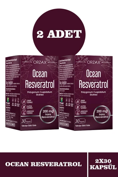 Resveratrol 200 mg 30 Kapsül 2 Adet ürün görseli 1