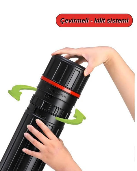 Tebag 7 cm Proje Tüpü Siyah - Resim 2