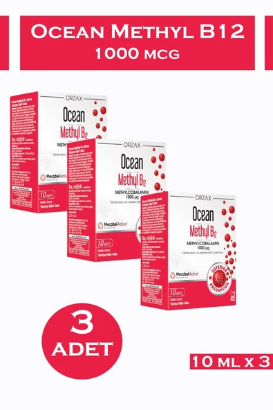 Ocean Methyl B12 Sprey 1000 mg 10 ml 3 Adet ürün görseli 1