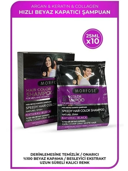 MORFOSE BEYAZ KAPATICI ŞAMPUAN SİYAH 25 ML ürün görseli 1