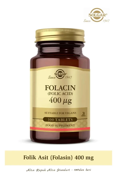 Solgar Folic Acid (folacin) 400 Mcg 100 Tablet (folik Asit ) ürün görseli 1