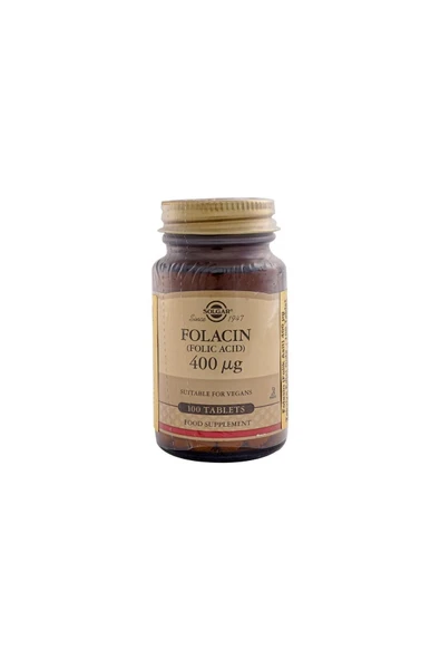 Solgar Folic Acid (folacin) 400 Mcg 100 Tablet ürün görseli 1