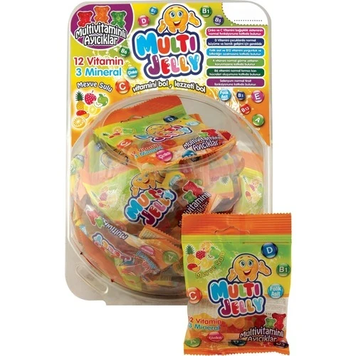 Multi Ball Multibal Multı Jelly ( Multi Vitaminli Jelıbon ) 40 Lı Kavanoz 40 Li ürün görseli 1