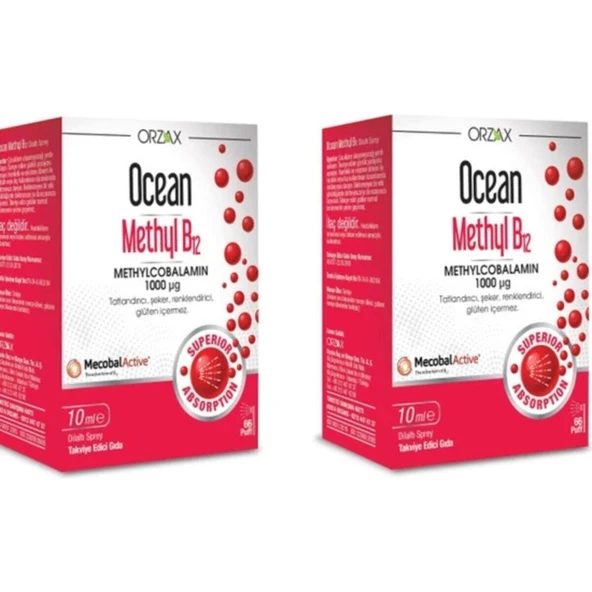 Ocean Methyl B12 1000 Mcg 10 ml Sprey 2 Adet ürün görseli 1