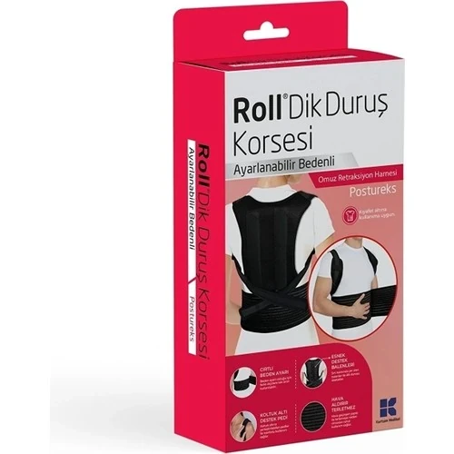 Roll Postureks Dik Duruş Korsesi Ayarlanabilir Bedenli ürün görseli 1