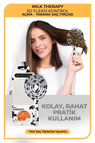 MORFOSE OVAL SAÇ TARAĞI MİLK THERAPY - Resim 4