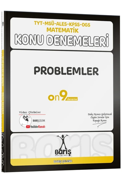 Barış Yayınları TYT MSÜ ALES KPSS DGS Matematik Problemler Konu Denemeleri ürün görseli 1