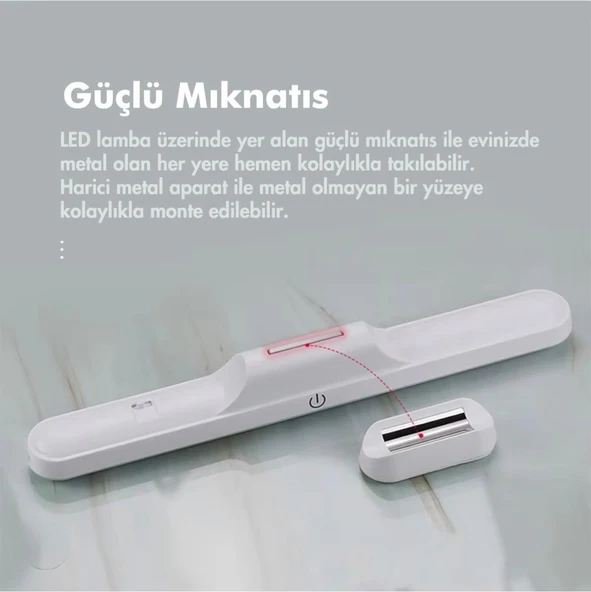 Noas 3W Martı Şarjlı Ledli Aplik - 4 Renkli ürün görseli 1