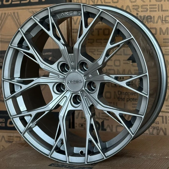 5*112*18*8.0 ET35 CH73.1 HYPER BLACK ARCEO ROMA - Resim 3