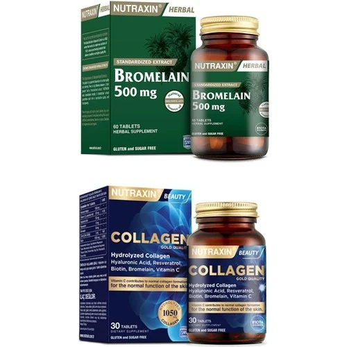 Nutraxin Vitals Bromelaın 60 Tablet + Nutraxin Hidrolize  Içeren 30 Tablet ürün görseli 1