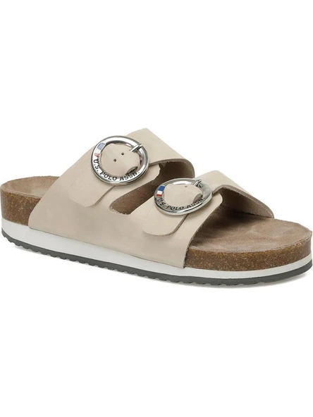 U.S.POLO ASSN PLAIN NU 5FX BEJ HAKİKİ DERİ COMFORT CASUAL ANATOMİK TERLİK ürün görseli 1
