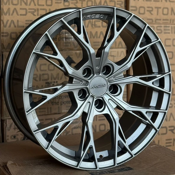 5*112*18*8.0 ET35 CH73.1 HYPER BLACK ARCEO ROMA - Resim 2