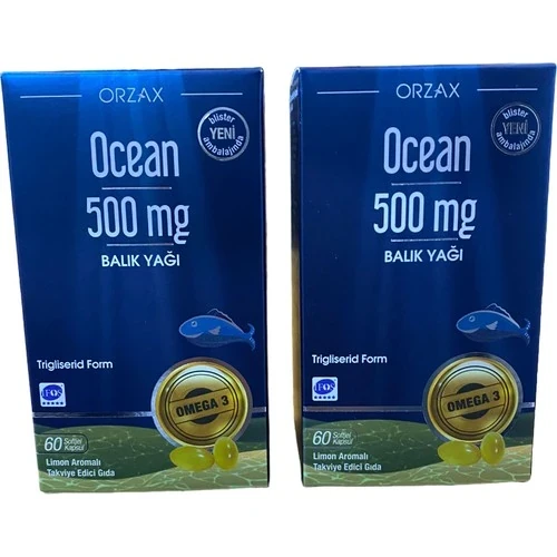 Orzax Ocean Balık Yağı 60 Kapsül 500 Mg 2 Adet ürün görseli 1