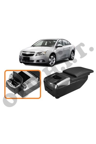OTO H.İ.T. CHEVROLET CRUZE UYUMLU BARDAKLIKLI LÜKS KOL DAYAMA KOLÇAK SİYAH İTHAL. ürün görseli 1