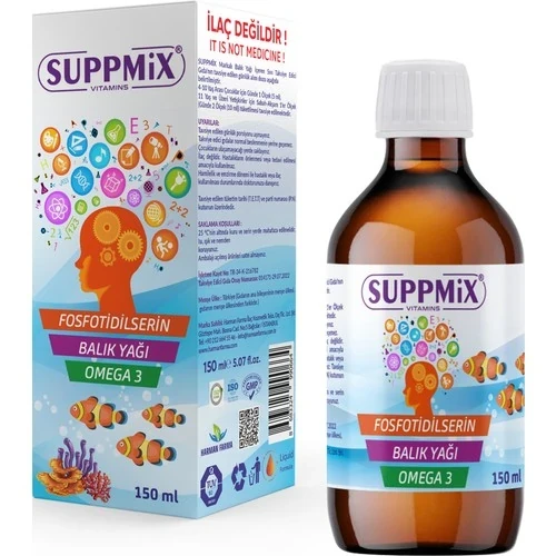 Suppmix Fosfotidilserin Omega 3 Şurup 150  ml ürün görseli 1