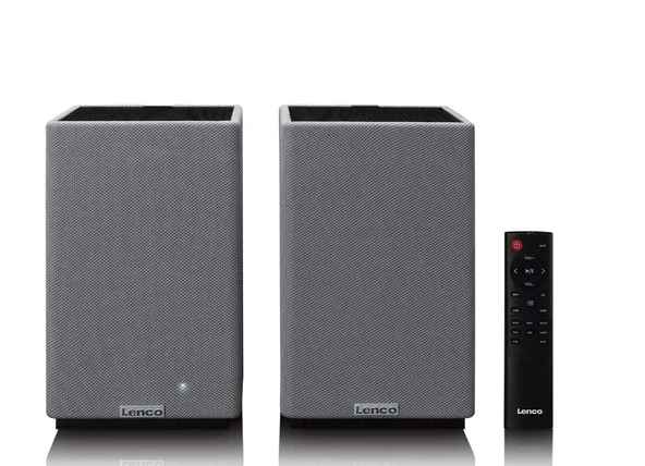 Lenco SPB-240BKGY - HiFi Stereo Bluetooth® Hoparlör Çifti - Şık tasarımda güçlü ses - Siyah/Gri ürün görseli 1