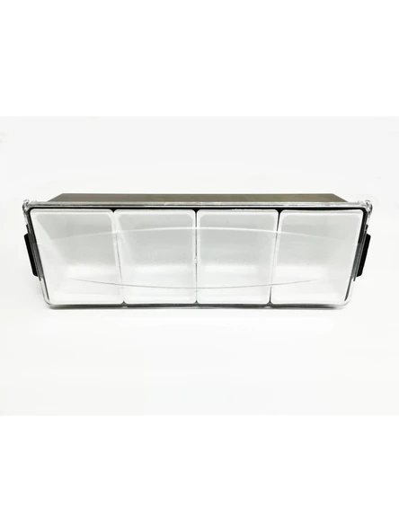Hürpa Tedarik 4 Bölmeli Bar Konteyner Hazırlık Kabı Baharatlık Saklama Kabı ürün görseli 1