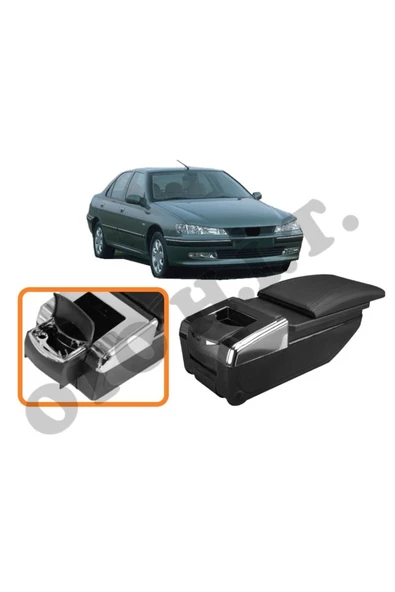 OTO H.İ.T. PEUGEOT 406 UYUMLU BARDAKLIKLI LÜKS KOL DAYAMA KOLÇAK SİYAH İTHAL. ürün görseli 1