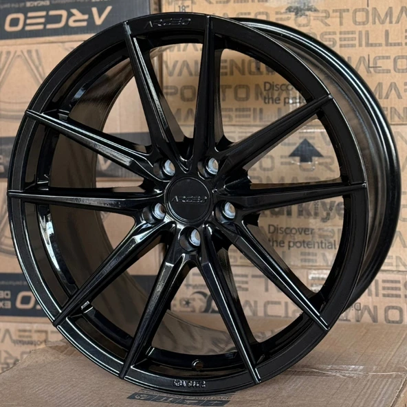 5*112*19*9.5 ET45 CH73.1 GLOSS BLACK ARCEO MONACO - Resim 3