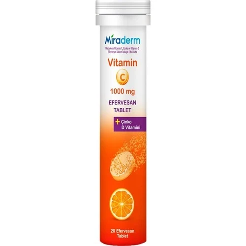 Miraderm C Vitamini 1000 Mg 20 Tablet ürün görseli 1