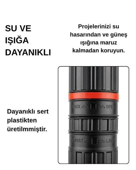 Tebag 8,5 cm Proje Tüpü Siyah - Resim 6