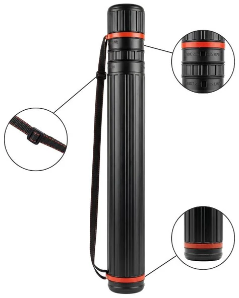 Tebag 8,5 cm Proje Tüpü Siyah - Resim 3