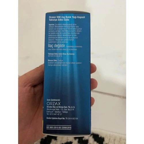 Ocean Balık Yağı 500MG 60 Kapsül - Resim 4