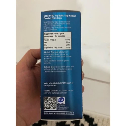 Ocean Balık Yağı 500MG 60 Kapsül - Resim 5