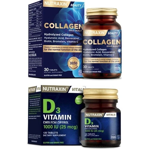 Nutraxin Vitamin ve Mineral Takviyesi -Nutraxin D3 Vitamini 120 Tablet ürün görseli 1