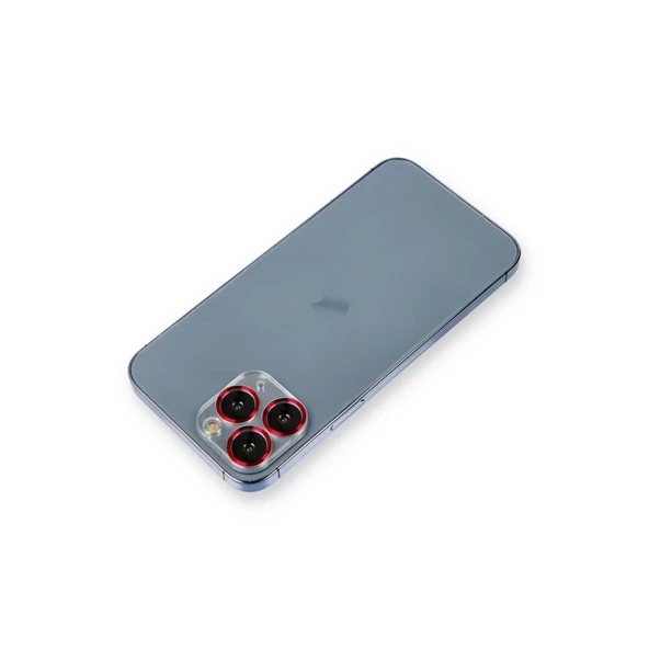 İphone 11 Pro Metal Kamera Lens Koruma Cam - Kırmızı ürün görseli 1