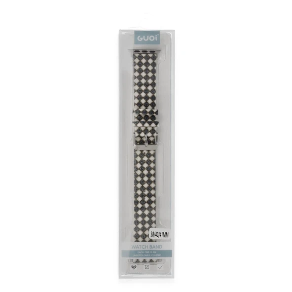 Watch 38Mm Karo Motif Kordon - Siyah - Resim 2