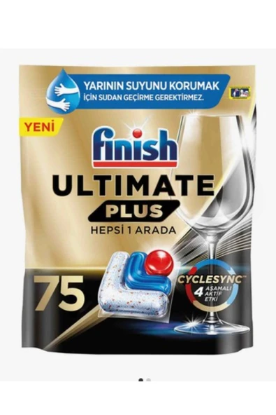 Finish Quantum Ultimate Plus 75 Kapsül Bulaşık Makinesi Deterjanı Tableti (1 x 75 Kapsül) ürün görseli 1