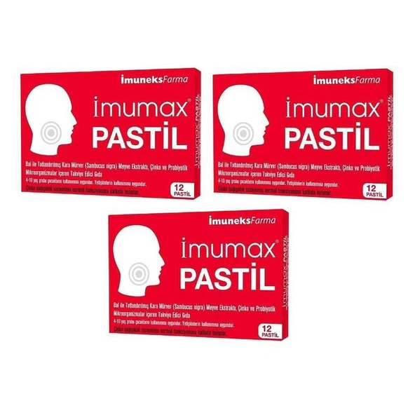 Imuneks İmumax_Pastil 12 Adet 3'lü ürün görseli 1