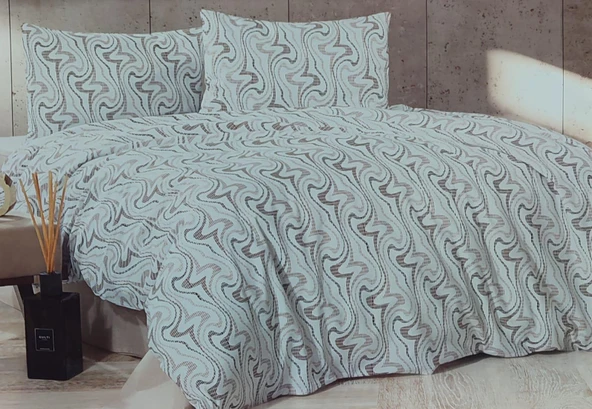 Golden Home Pamuklu Çift Kişilik Kutulu Nevresim Takımı Vivian Bej ürün görseli 1