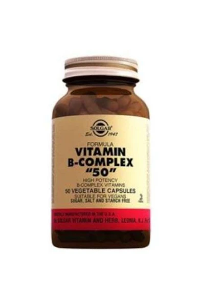 Solgar Vitamin B Complex 50 Bitkisel 50 Kapsül ürün görseli 1