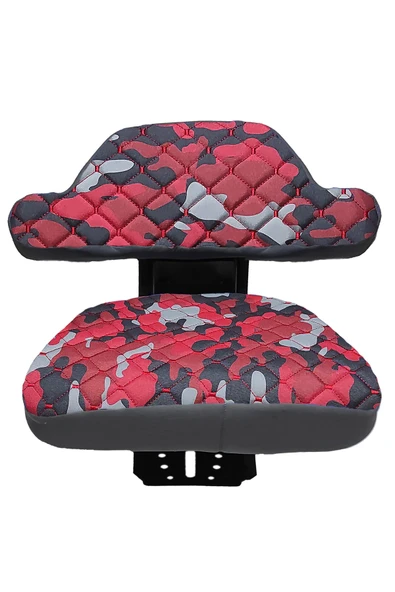 Traktör Koltuk Kılıfı - Sabit Kolçak - Kırmızı Kamuflaj -ithal Impertex- Bb-730 ürün görseli 1