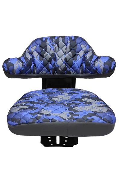 Traktör Koltuk Kılıfı - Sabit Kolçak - Mavi Kamuflaj -ithal Impertex- Bb-728 ürün görseli 1