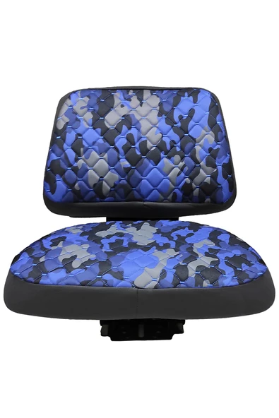 Traktör Koltuk Kılıfı - Kolçaksız -mavi Kamuflaj -ithal Impertex- Bb-373 ürün görseli 1